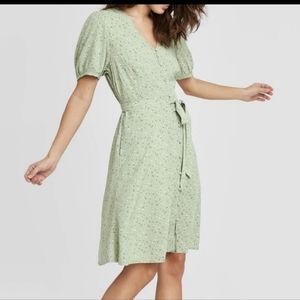 Universal Thread Sage Green Dainty Floral Dress XXL